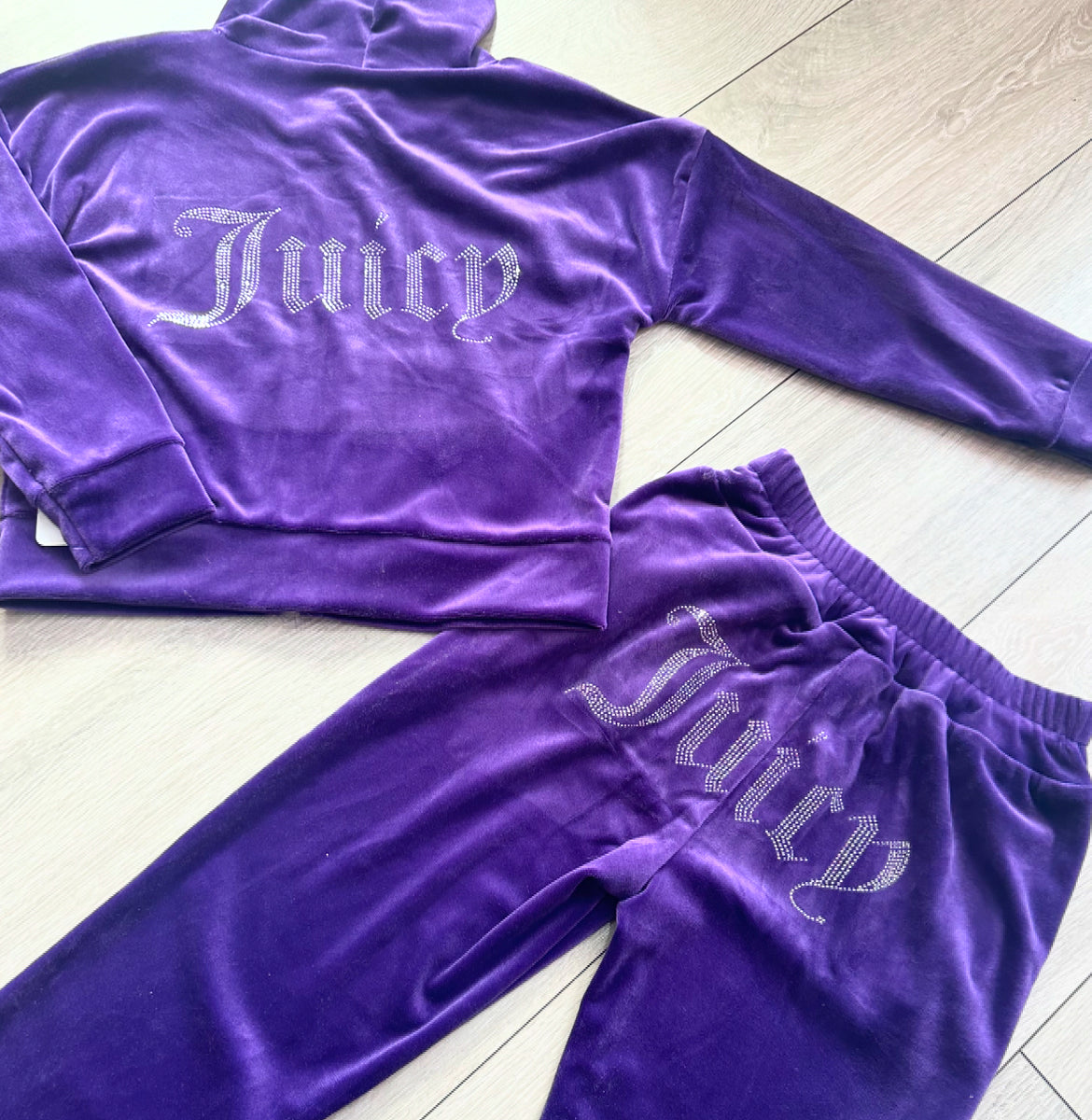 Purple Juicy Studded Tracksuit – Le Bebe Boutique