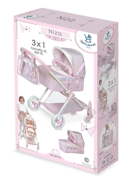 80746 'Niza' Convertible 3x1 Doll's Pram & Pushchair (approx 10 Years & Under)