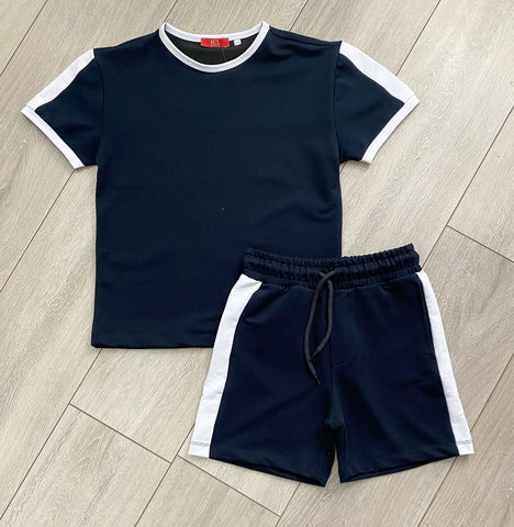Navy Kody Shorts Set