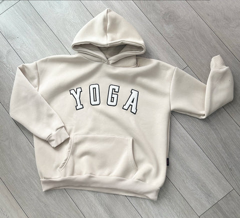 Teeange/Ladies Beige Yoga Hoodie