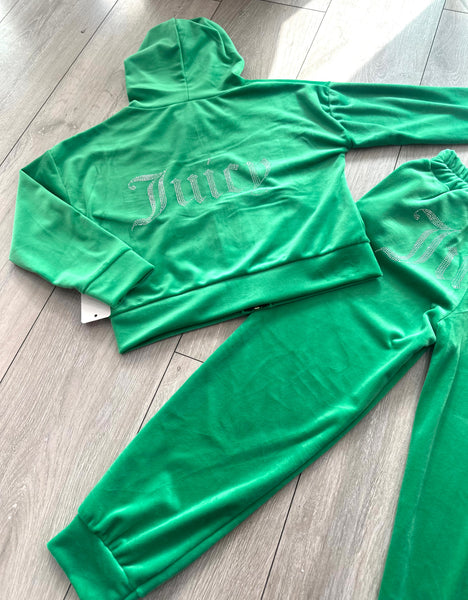 Green Juicy Studded Tracksuit