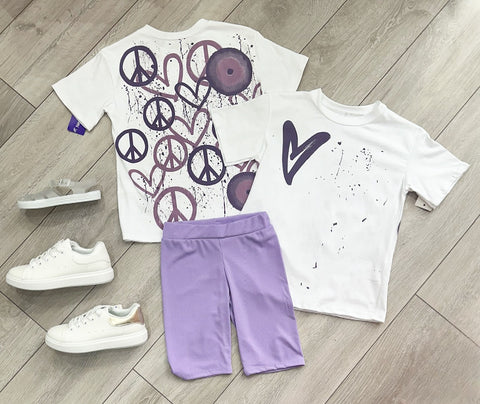 Purple Roxy Shorts Set