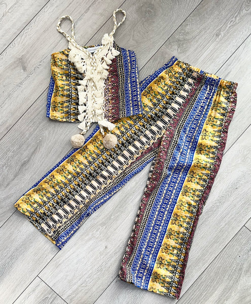 Blue Aloisio Pants Set