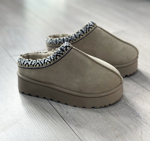 Jaz Platform Slippers - Sole Appropriate For Indoor or Outdoor Wear