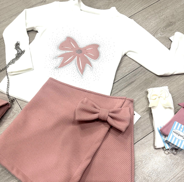 Pink Olexa 3 Piece Skort Set