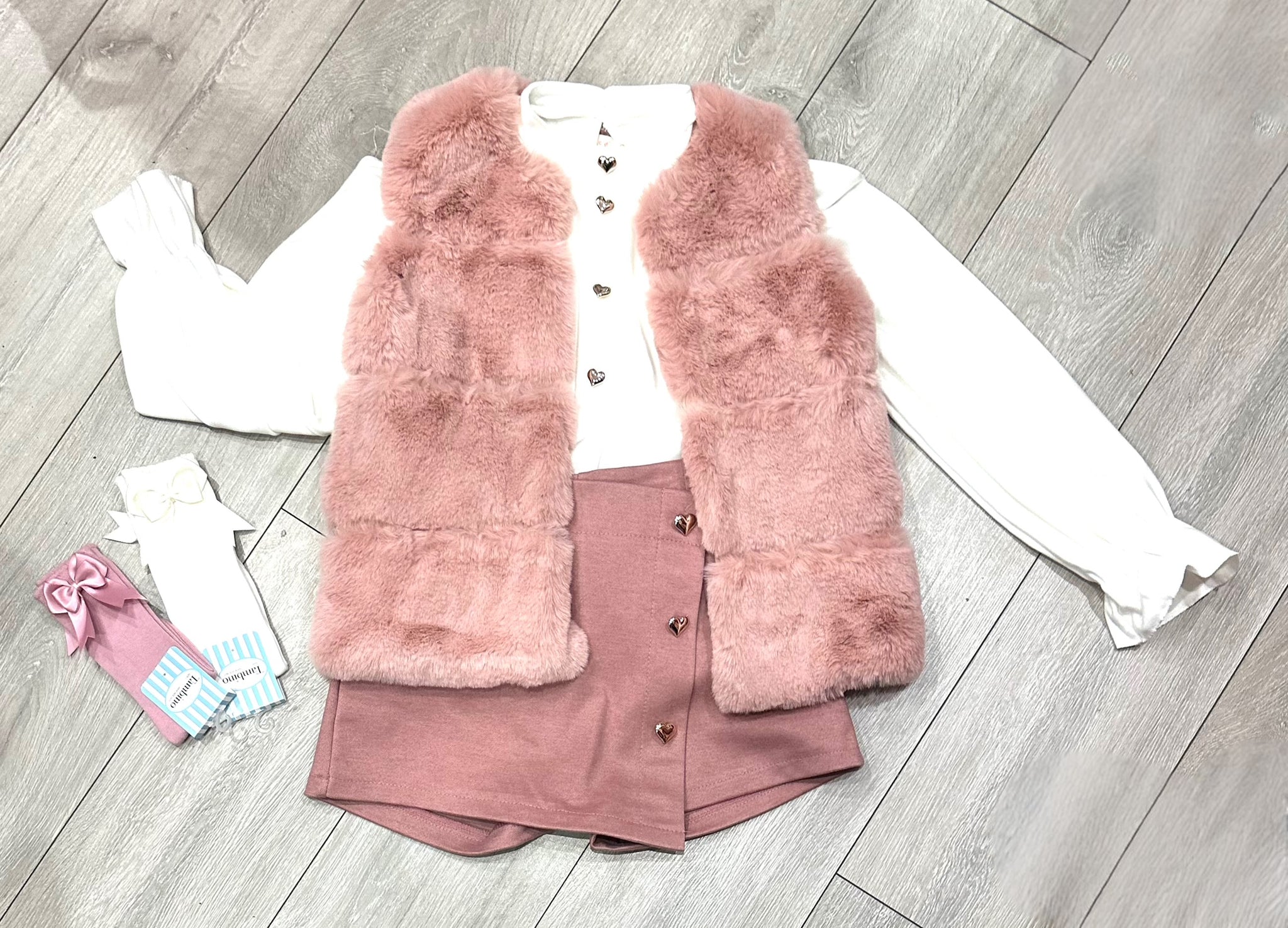 Pink Amaya 3 Piece Skort Set