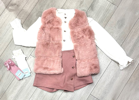 Pink Amaya 3 Piece Skort Set