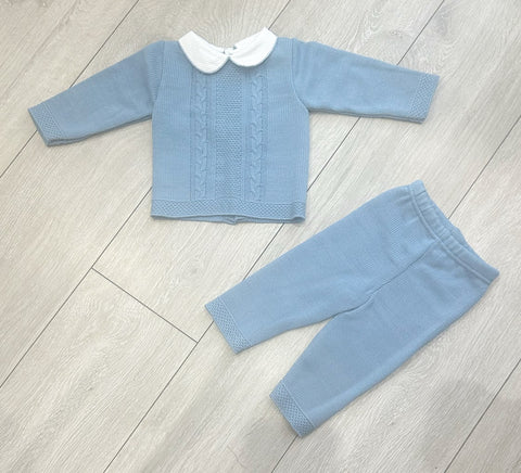 Dusk Blue Nicholas Knitted Pants Set