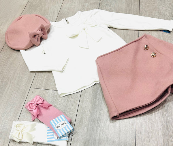 Pink Zalika 3 Piece Skort Set