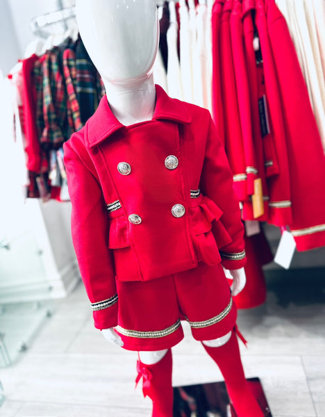 Red SAFIYAH Shorts Set