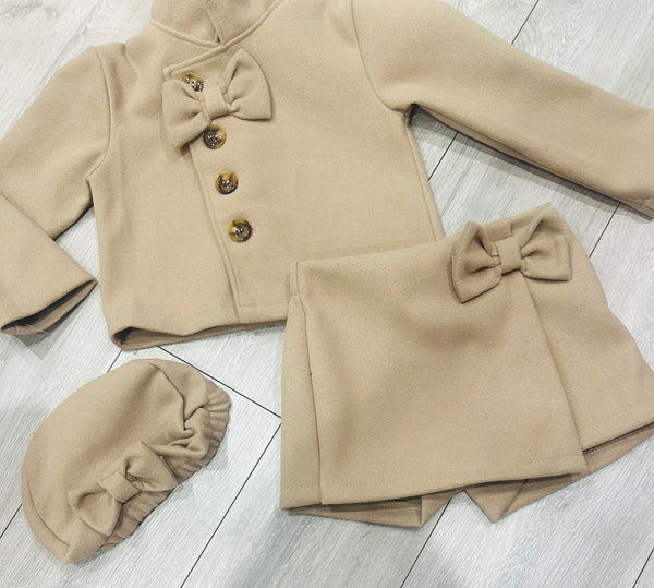 Beige Luella 3 Piece Skort Set