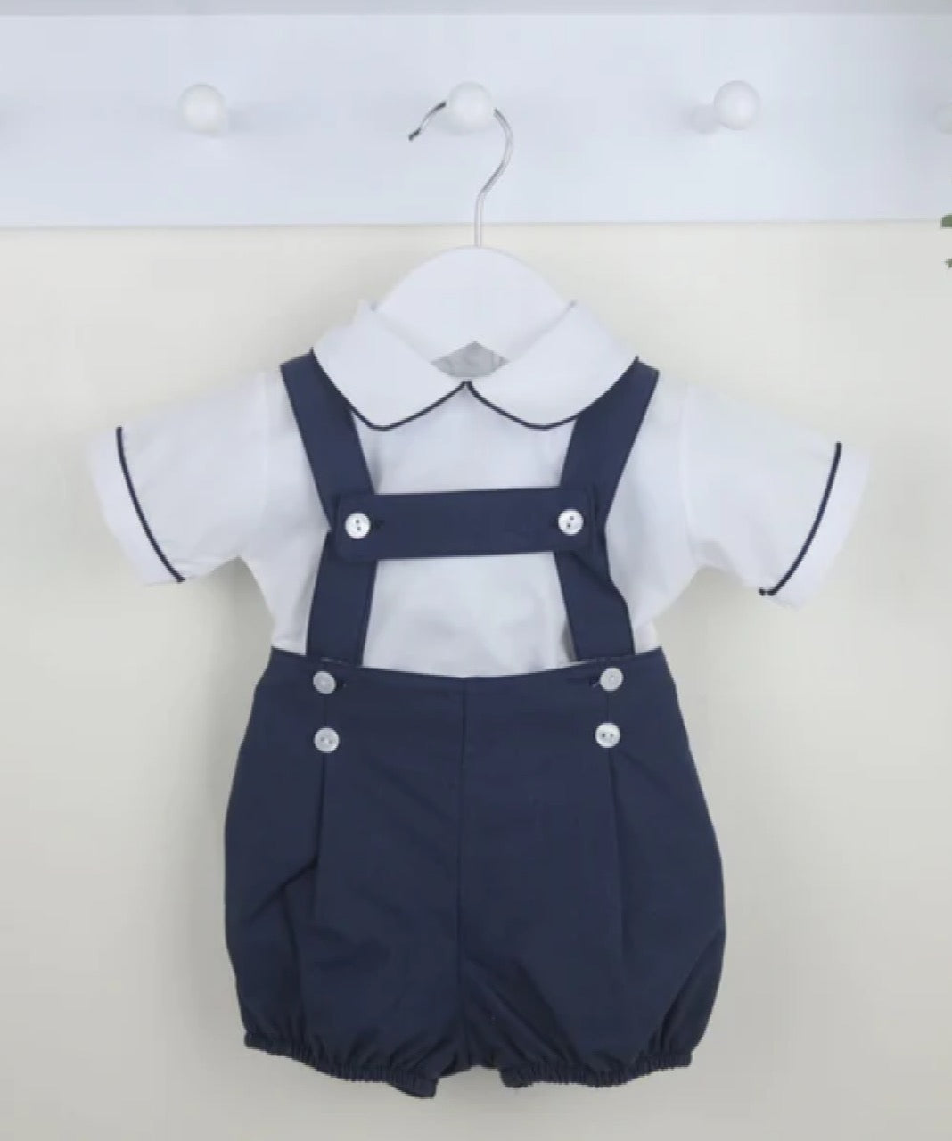 Navy James Romper Set