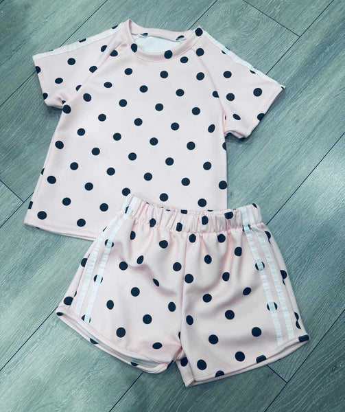 KIZZY Pink Spotted Shorts Set