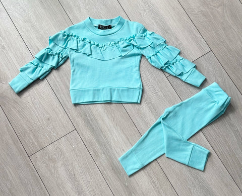 Green Larissa Ruffle Tracksuit