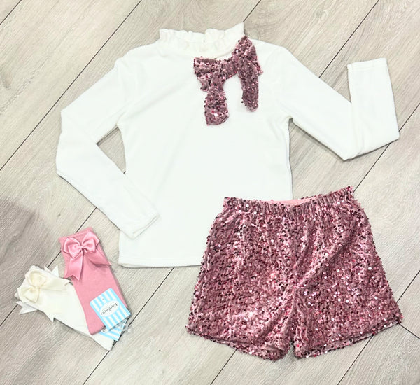 Pink Lindy Shorts Set
