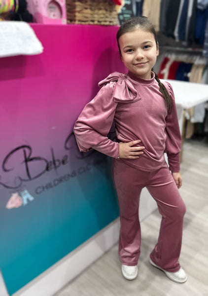 Pink Cinzia Bow Tracksuit