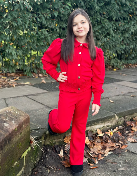Red Gigi Pants Set