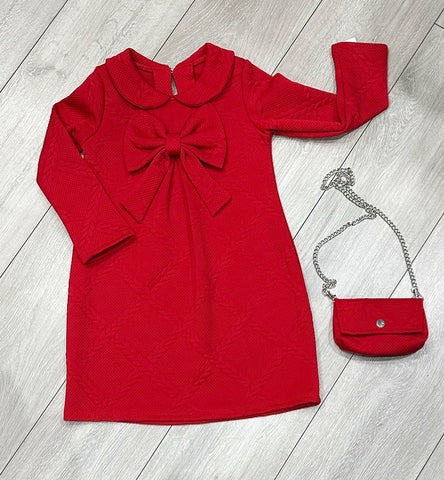 Red Madilyn Dress with Bag