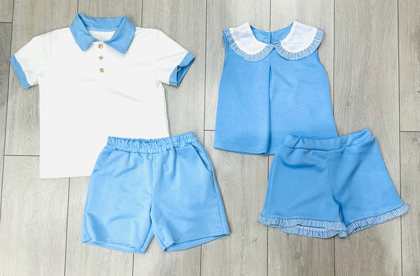 Blue Zayne Shorts Set