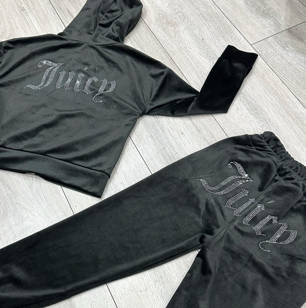 Black Juicy Studded Tracksuit