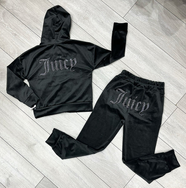 Black Juicy Studded Tracksuit