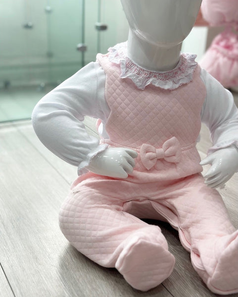 Pink Novalie 2 Piece Dungaree Set