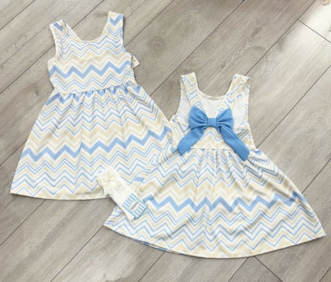 Blue Malina Bow Back Dress