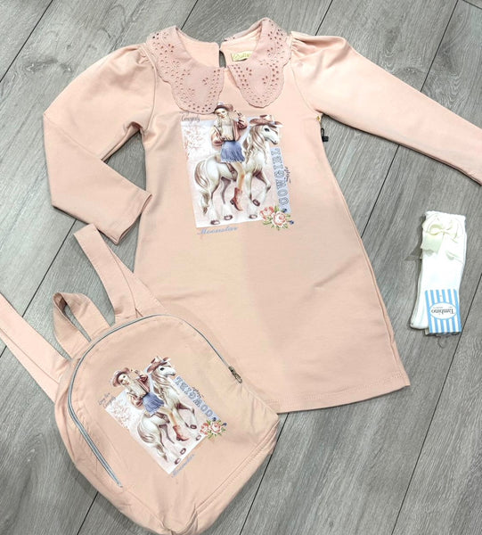 Pink Ainara Dress with Bag