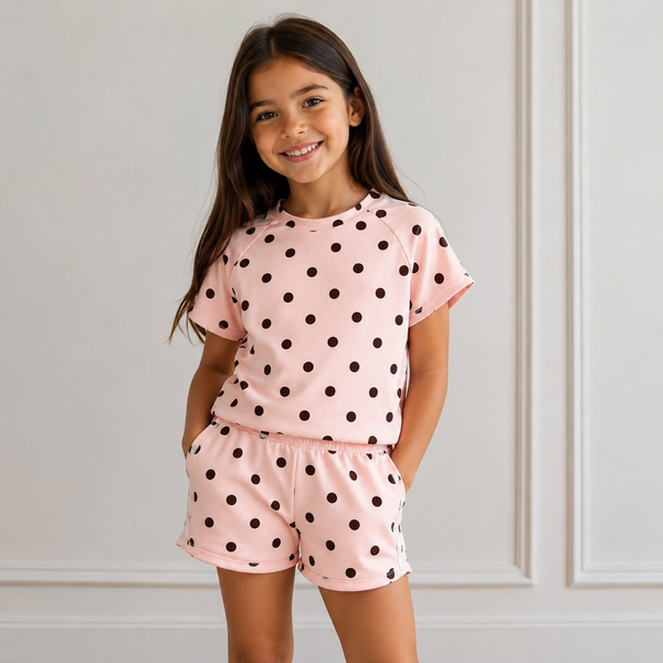 KIZZY Pink Spotted Shorts Set