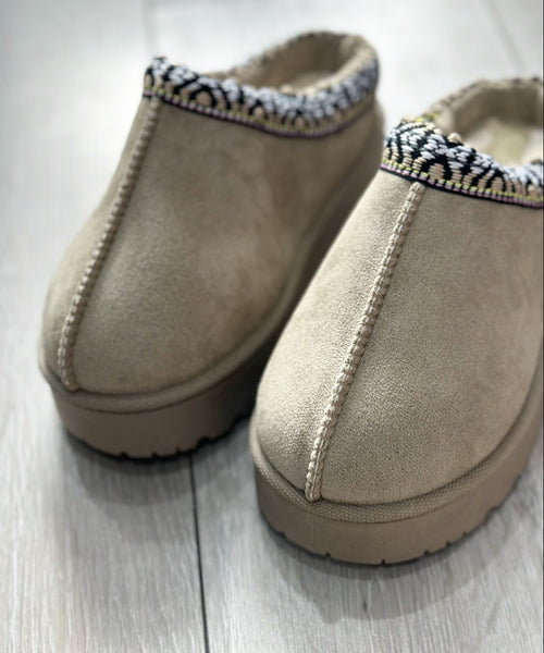 Jaz Platform Slippers - Sole Appropriate For Indoor or Outdoor Wear
