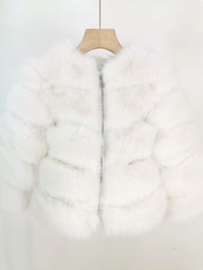 White Salacia Faux Fur Jacket