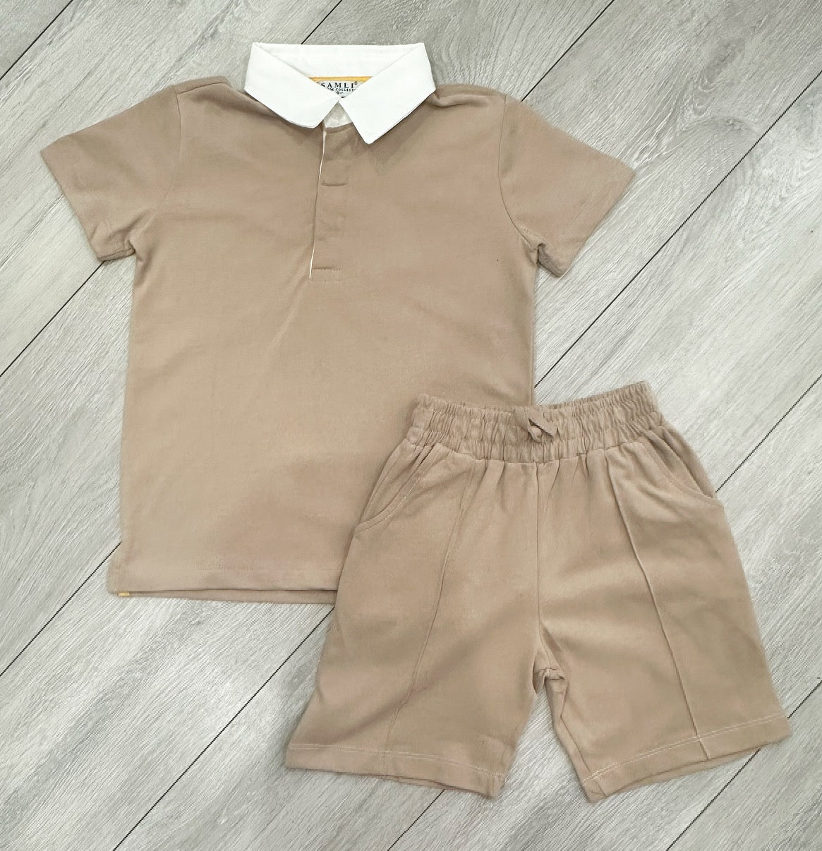 Beige Milo Shorts Set