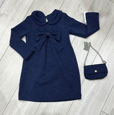 Navy Madilyn Dress with Bag