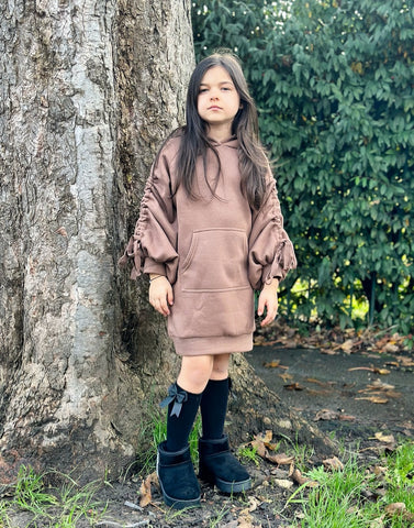 Brown Neriah Jumper Dress
