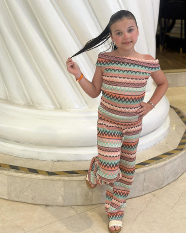 Peach Zina Pants Set