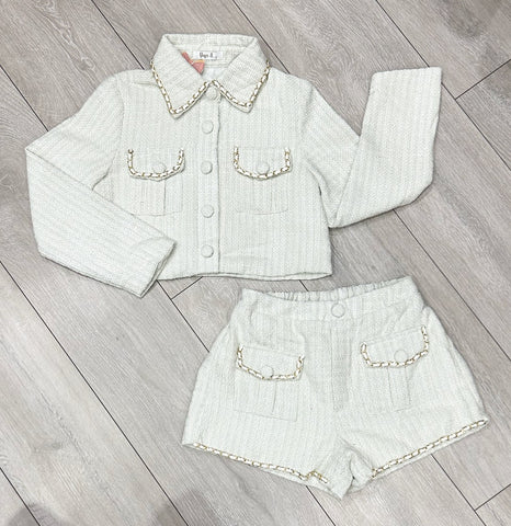 Ivory Elise Shorts Set