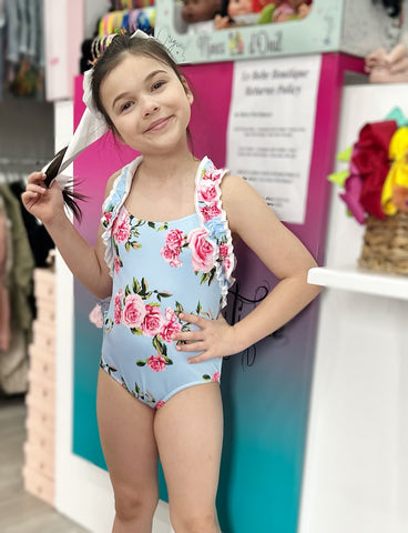 Blue Aurora Swimming Costume