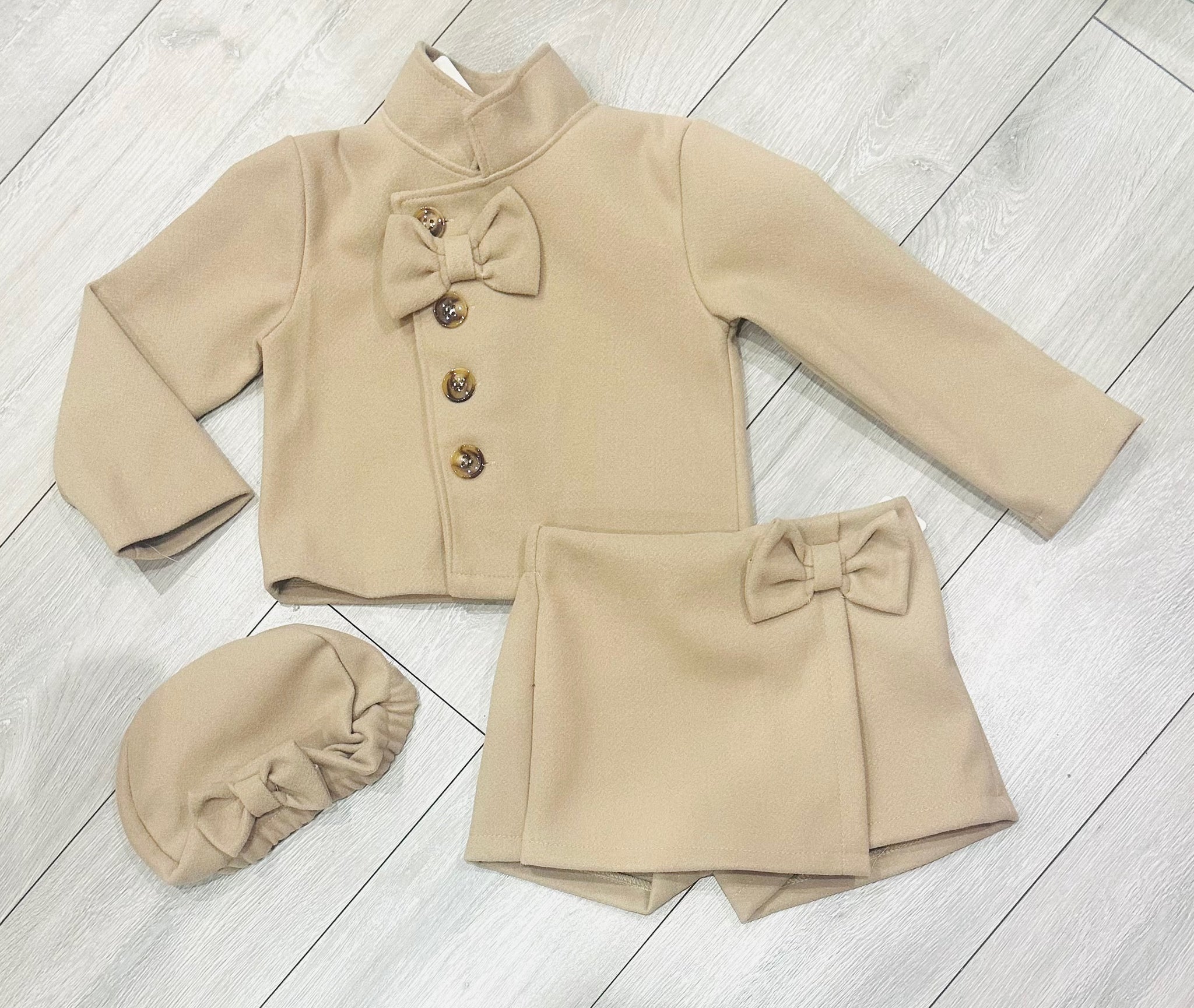 Beige Luella 3 Piece Skort Set