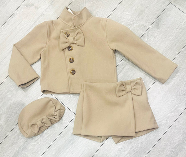 Beige Luella 3 Piece Skort Set