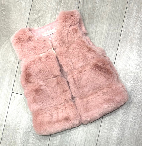 Pink Zahara Faux Fur Gilet