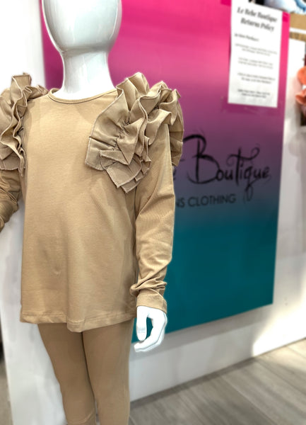 Beige Malani Leggings Set