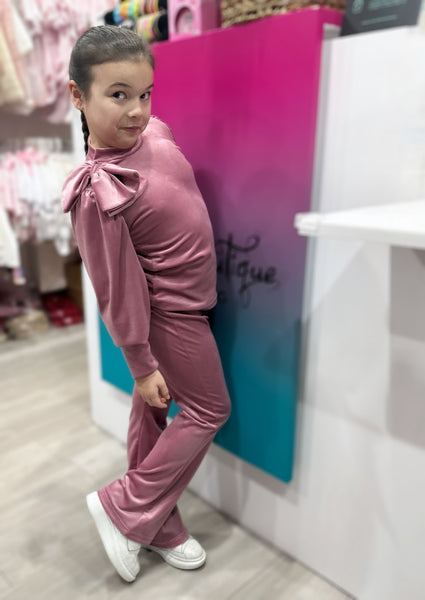 Pink Cinzia Bow Tracksuit