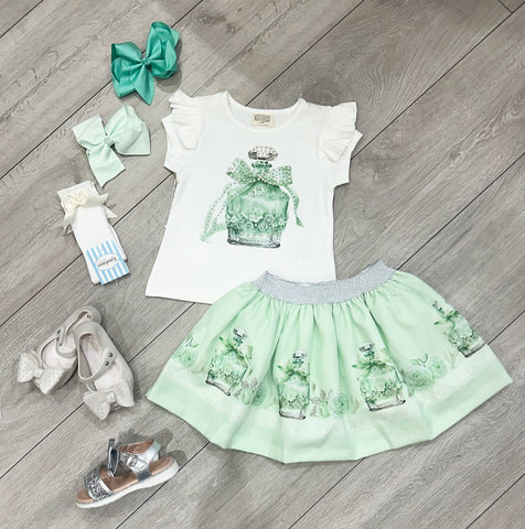 Green Luella Skirt Set