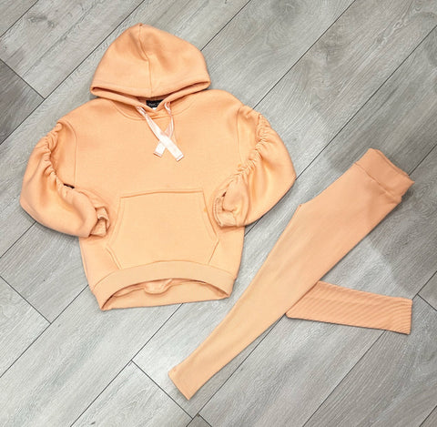 Orange Lottie Hoodie & Leggings Set