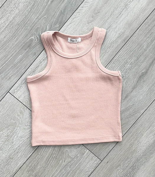 Pink Ribbed Vest Top