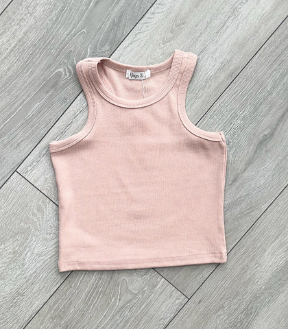 Pink Ribbed Vest Top