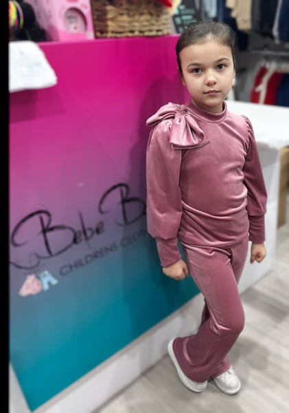 Pink Cinzia Bow Tracksuit