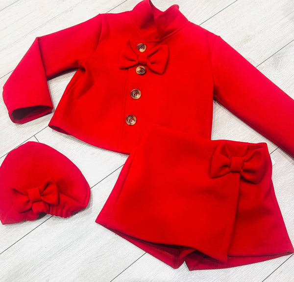 Red Luella 3 Piece Skort Set
