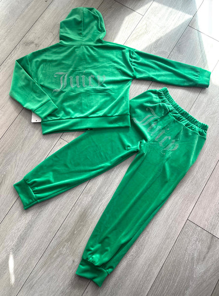 Green Juicy Studded Tracksuit