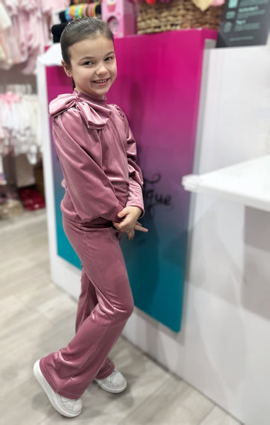 Pink Cinzia Bow Tracksuit